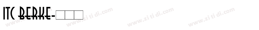 ITC Berke字体转换